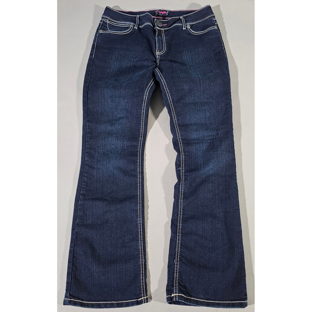 Wrangler Ultimate Riding Jeans Women 13/14 x 32 Dark Bootcut Booty Up 10MWZBR